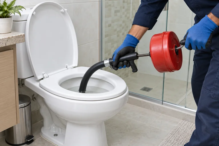 Imagem ilustrativa de desentupimento de vaso sanitário